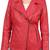 Women’s red style color lambskin leather jacket front zip style