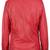 Women’s red style color lambskin leather jacket front zip style