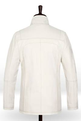 women's white lambskin leather jacket classic zip up style stylish 2