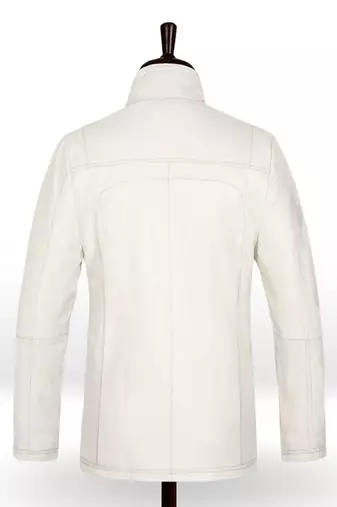 women's white lambskin leather jacket classic zip up style stylish