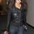 Women celebrity look black soft genuine leather jacket slim fit handmade stylish