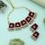 Maroon color choker handcraft necklace set