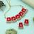Red color choker handcraft necklace set