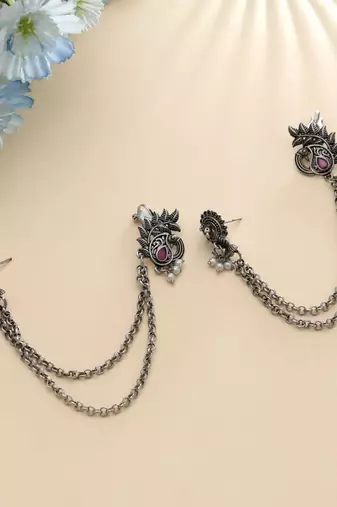 Rani color oxidised ear cuff