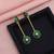Green color meenakari earrings