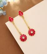 rani alloy earrings with designer glass stone work