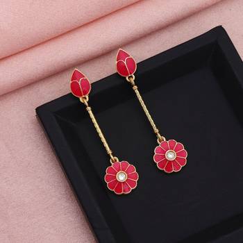rani alloy earrings with designer glass stone work 2