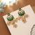 Green color meenakari earrings