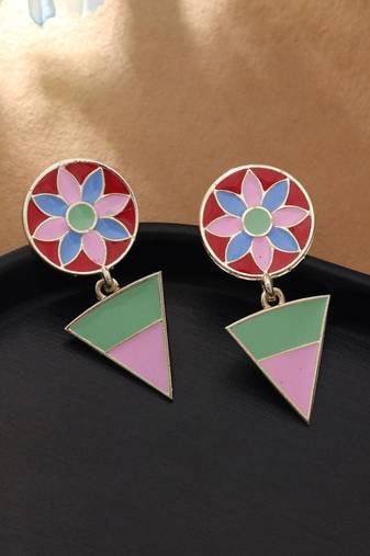 Multicolor color meenakari earrings