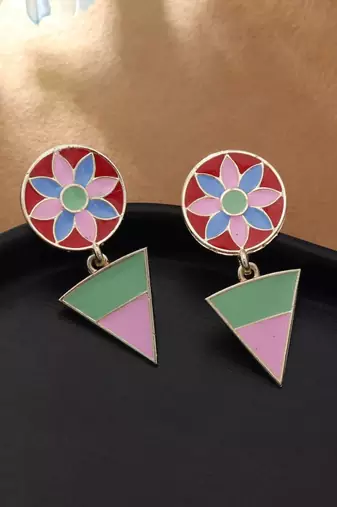 Multicolor color meenakari earrings