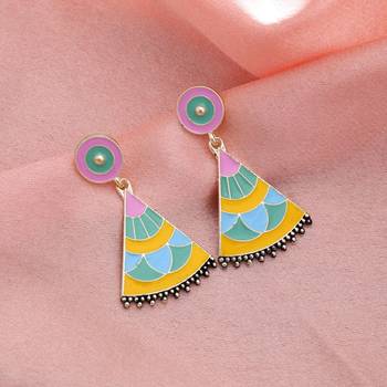 multicolor alloy earrings with meenakari dangle work 2