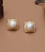 white brass studs with pearl frame design