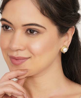 white brass studs with pearl frame design 2