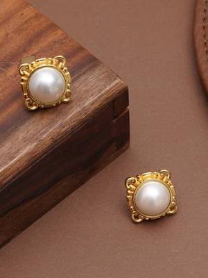 white brass studs with pearl frame design 3