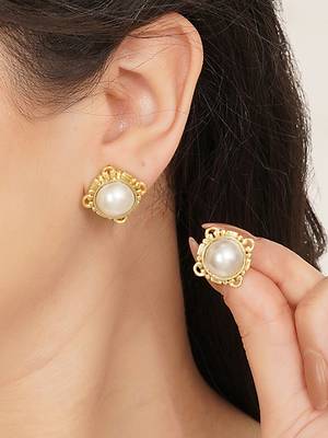 white brass studs with pearl frame design 4
