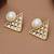 white brass studs with pearl geometric work