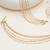 gold alloy hair chain with kundan pearl layer work