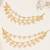 gold alloy hair chain with pearl cluster layered work