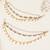 gold alloy hair chain with kundan pearl layered work
