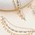 gold alloy hair chain with kundan pearl layered work