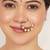 purple alloy nose ring with kundan work design