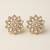 white alloy studs with kundan sunflower floral work