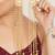 white alloy earrings with pearl chain hanging tassel work