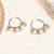 blue alloy hoop earrings with beaded jhumka drop work