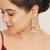 red alloy earrings with kundan meenakari jhumki