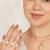 golden brass necklace set with pearl geometric design