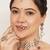 purple alloy necklace set with kundan bridal work