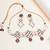 purple alloy necklace set with kundan work