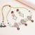 purple alloy necklace set with kundan work