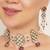 purple alloy necklace set with kundan work