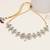 aqua blue alloy necklace with kundan floral work