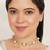 gold alloy necklace with pearl floral link design