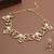 gold alloy necklace with pearl floral link design