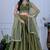 Mehandi Green Color Embroidery With Zari Thread & Sequence Work   Silk Lehenga Choli Set