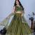 Mehandi Green Color Embroidery With Zari Thread & Sequence Work   Silk Lehenga Choli Set