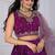 Wine Color Embroidery With Zari Thread & Sequence Work   Silk Lehenga Choli Set