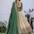 Green Color acquard With Jari Lining With Print Work Silk Lhenga Choli Set