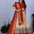 Red Color acquard With Jari Lining With Print Work Silk Lhenga Choli Set