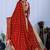 Red Color acquard With Jari Lining With Print Work Silk Lhenga Choli Set