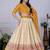 Yellow Color acquard With Jari Lining With Print Work Silk Lhenga Choli Set