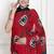 Women red pure cotton printed bandhej ehtnic saree aay-56