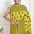 Women yellow pure cotton printed bandhej ehtnic saree aay-60
