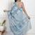 Women blue pure cotton printed bandhej ehtnic saree aay-65