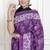 Women purple pure cotton printed bandhej ehtnic saree aay-66
