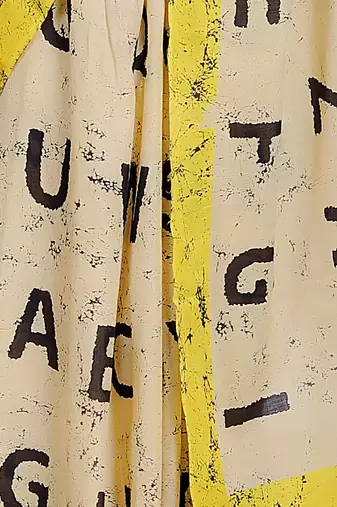 Women yellow pure cotton printed bandhej ehtnic saree aay-67