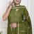 Women green pure cotton printed bandhej ehtnic saree aay-69